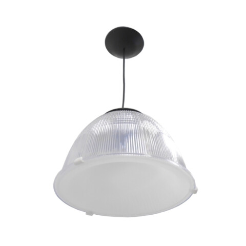 Lámpara campana LED policarbonato transp. Ø31cm LD0560