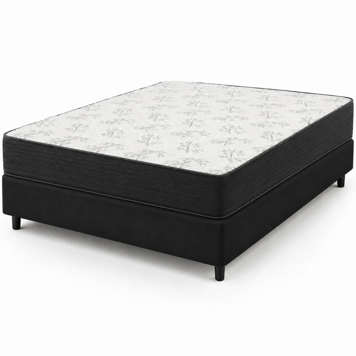 Sommier Completo Super Mega Reforzado - 2 Plazas - 138 x 188 x 16 cm 
