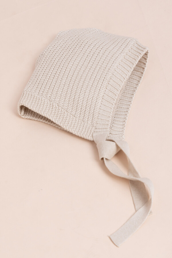 Gorro abrigado con orejas Beige Melange