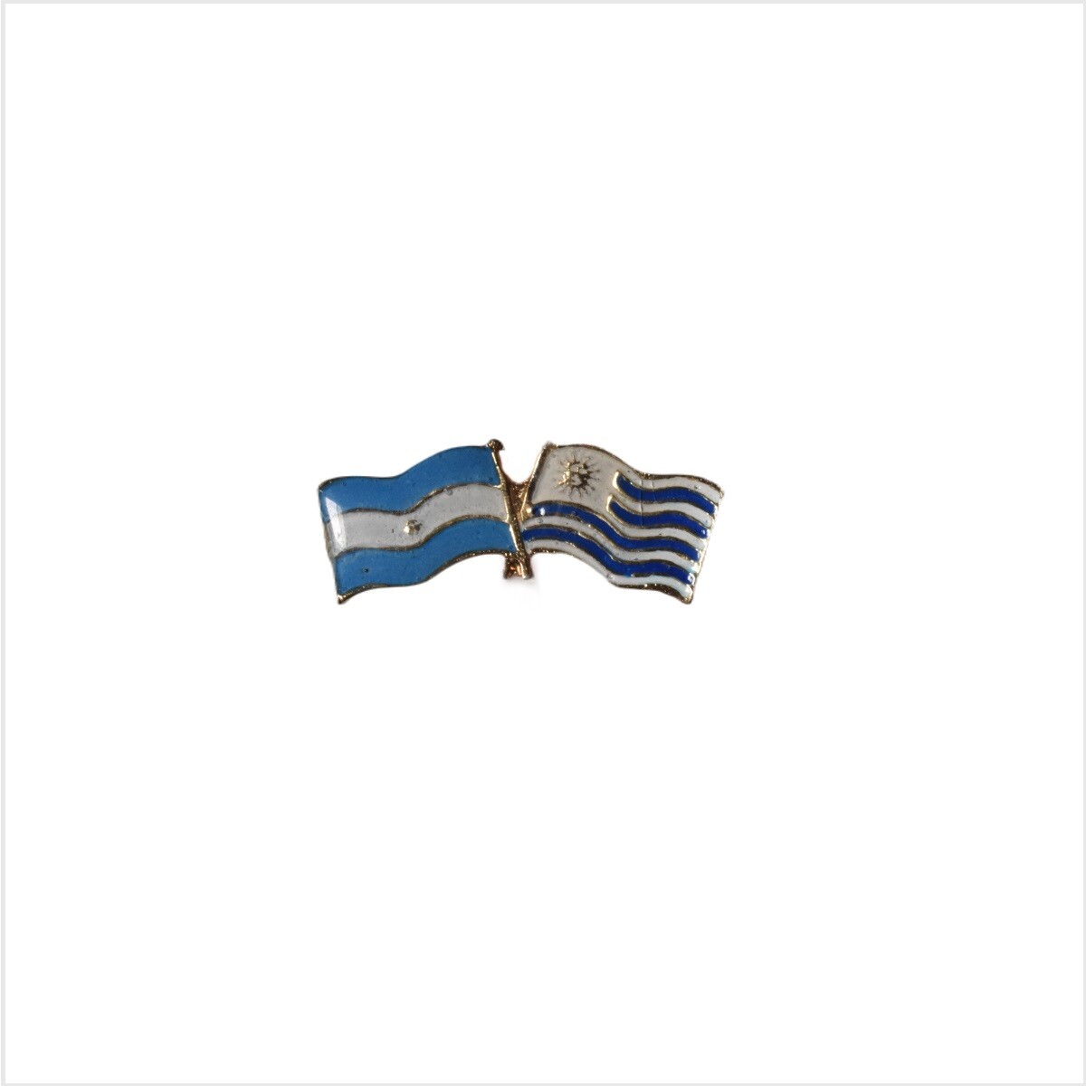 Pin metálico banderas - Estados Unidos y Uruguay - Argentina y Uruguay 