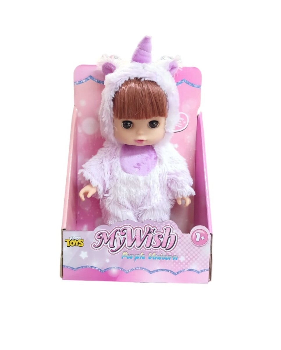 Muñeca con pijama - violeta 