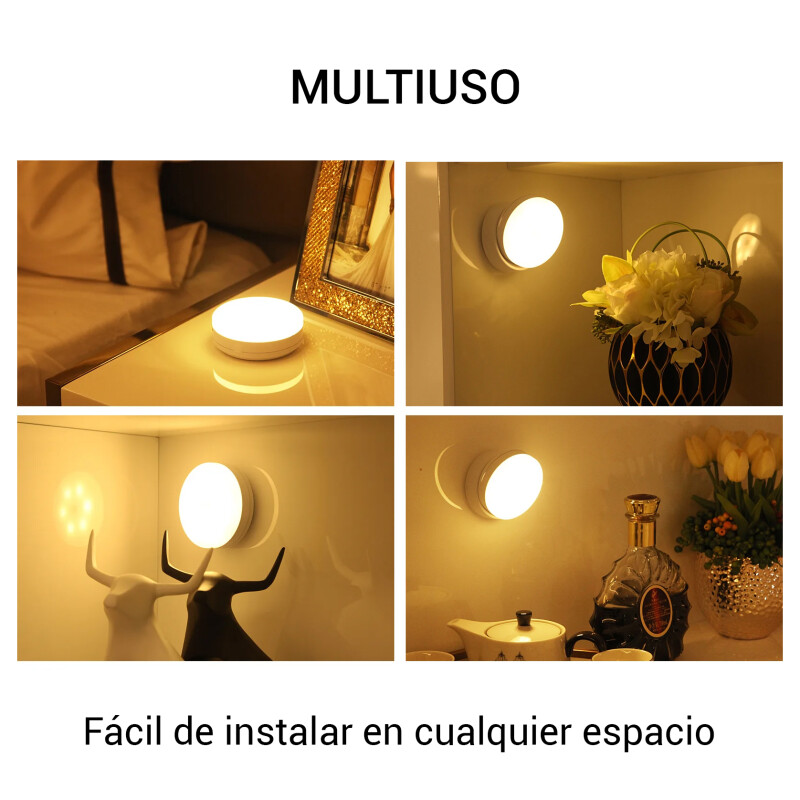 ARTEFACTO DE PARED LED MAGNETICO CON SENSOR DE MOVIMIENTO LAZZARO - LUZ CALIDA Luminaria LED Lazzaro Magnética con Sensor de Movimiento