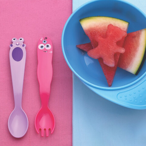 Juego de cubiertos para niña, modelo MONSTERKIDS, 2 piezas -TRAMONTINA TR5156