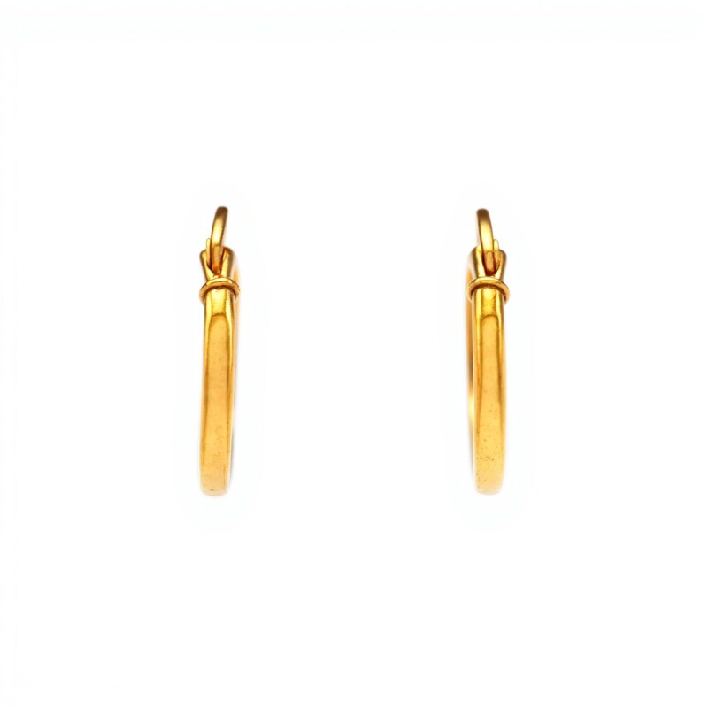 Caravanas aros de oro finos- Oro bajo - Sin piedra- CA8253 sinpiedra
