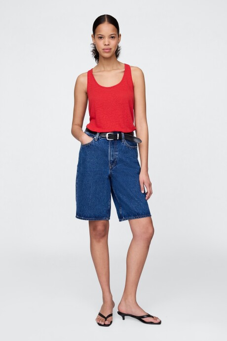 Musculosa De Lino Mujer Tomato Sauce