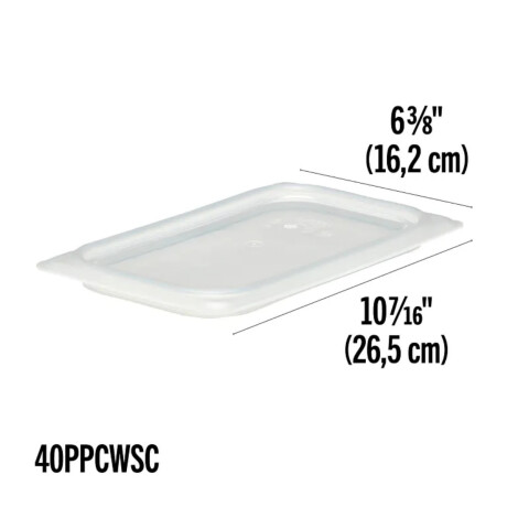 Tapa para Cuba Policarbonato GN 1/4 Tapa para Cuba Policarbonato GN 1/4