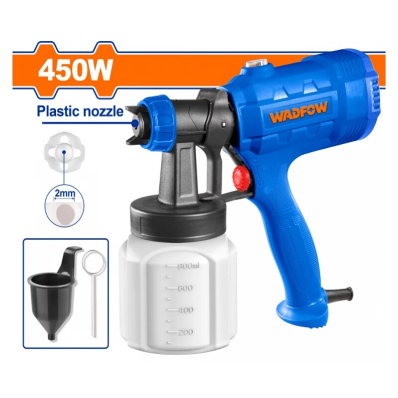 EQUIPO PISTOLA DE PINTAR 450W 800ML WADFOW WEG1A16 EQUIPO PISTOLA DE PINTAR 450W 800ML WADFOW WEG1A16