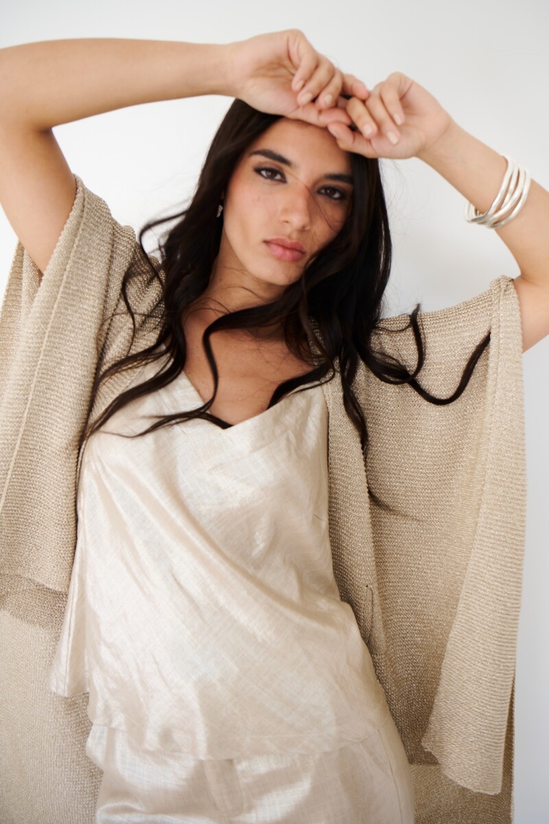 MUSCULOSA LINO GLOW ORO