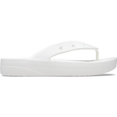 Ojotas Crocs Classic Flip Platform Blanco