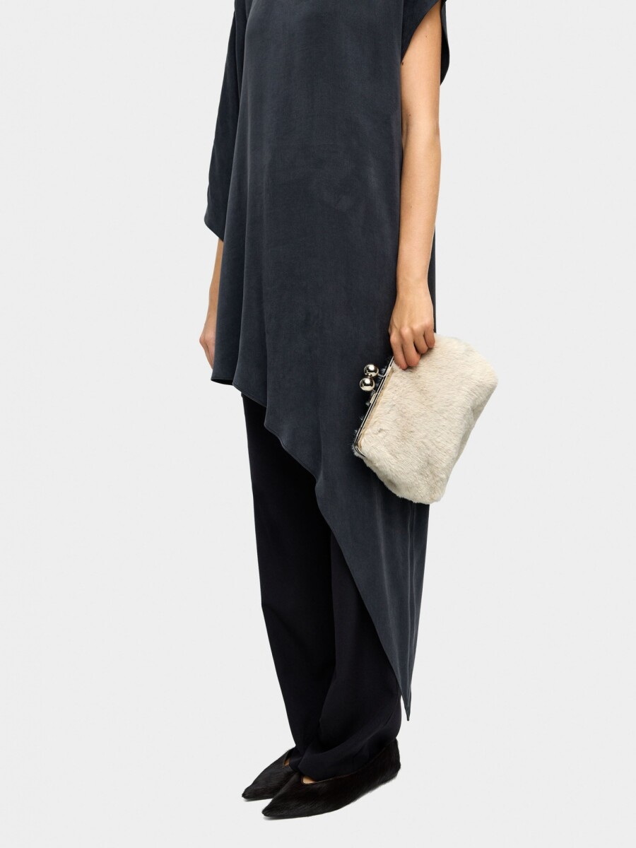 Bolso De Fiesta Efecto Pelo crudo