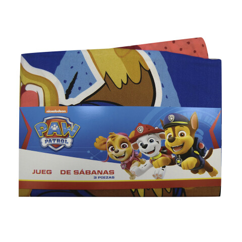 Juego Sábanas Infantil Paw Patrol Niño 1 Plaza 100% Microfibra AZUL