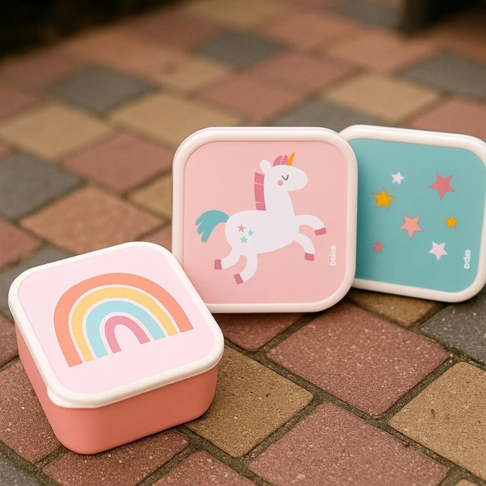 Set x3 tupper animales BUBA arco iris magix