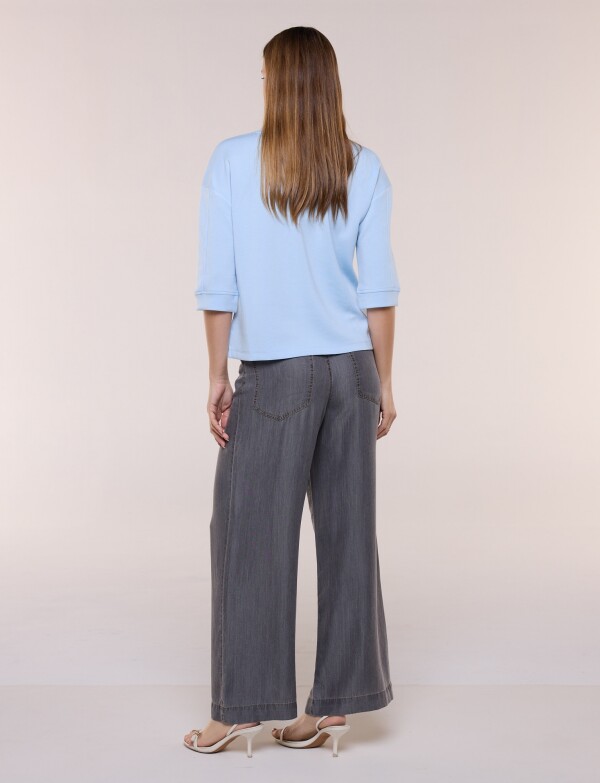 Buzo Comfy Manga Amplia CELESTE