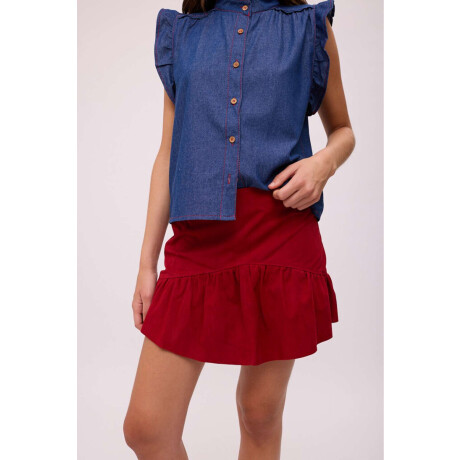 FALDA ULA COURO Rojo