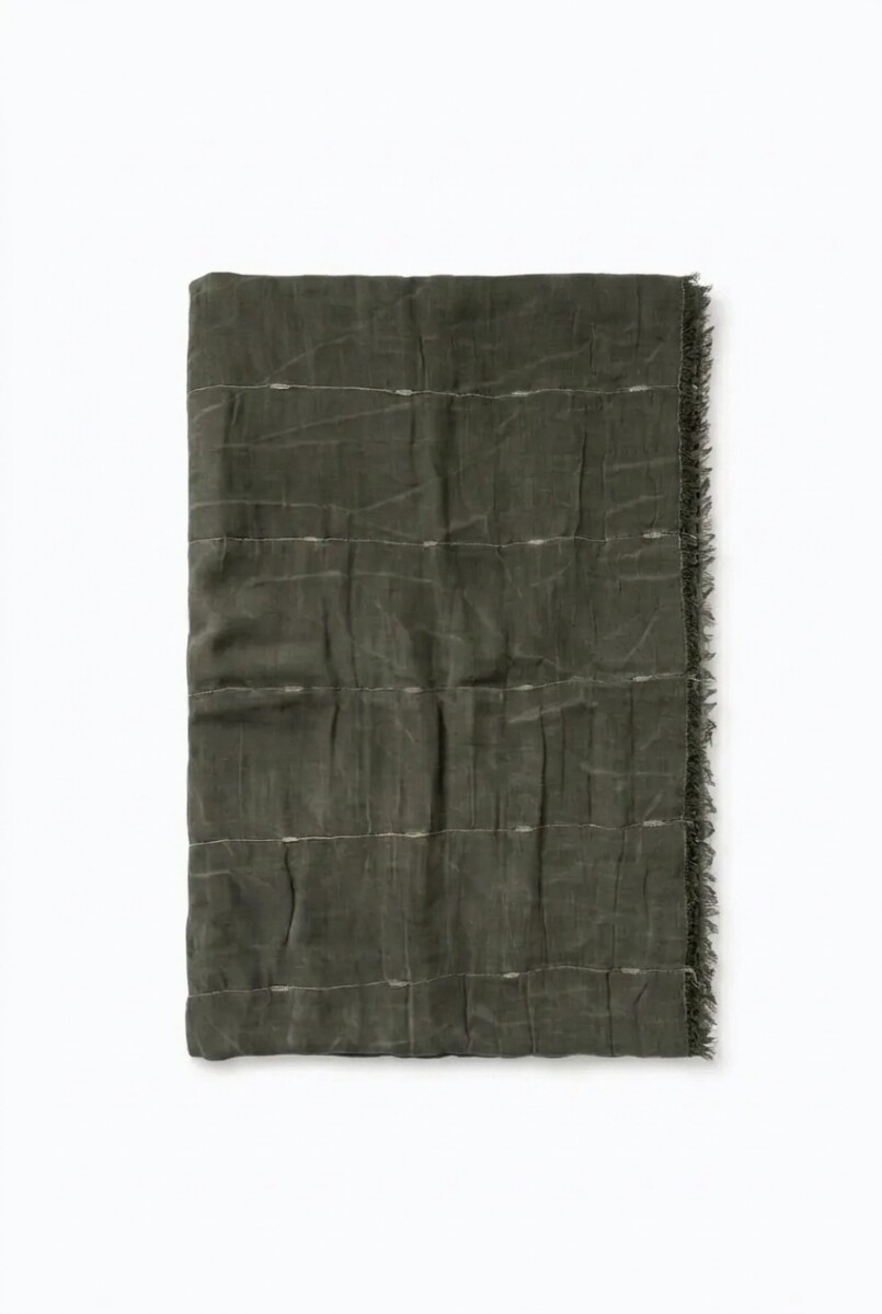Pashmina con textura - verde oliva 