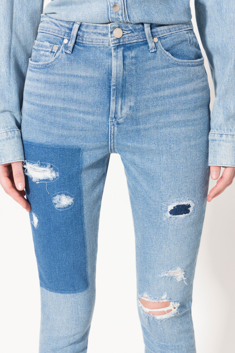 JEANS LISA PATCH Celeste