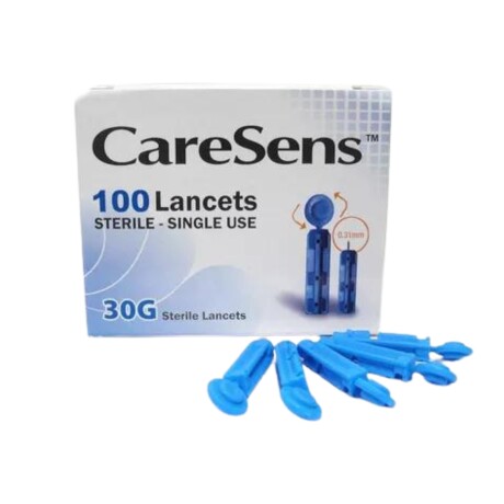 Pack X100 Tiras Lancetas Caresens 30G 001