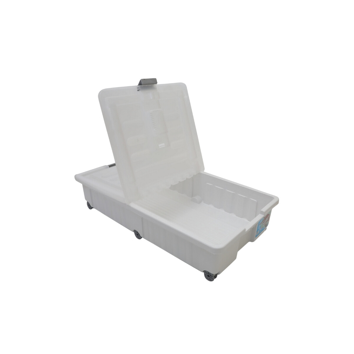 Caja organizadora con ruedas 45lt - TRANSPARENTE 
