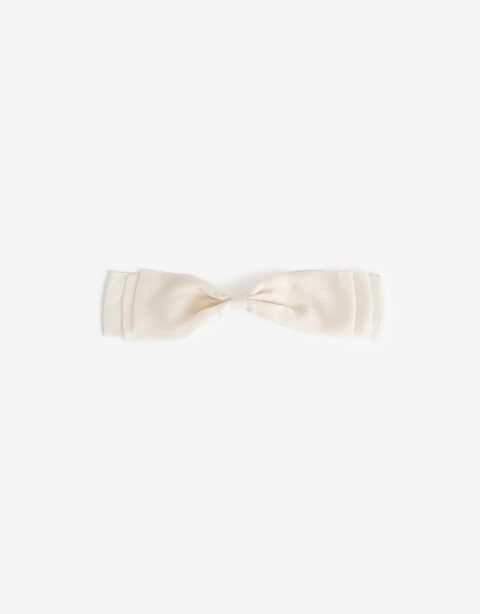 Hebillas Francesas Hebilla Francesa Moño De Organza. - Blanco Crudo