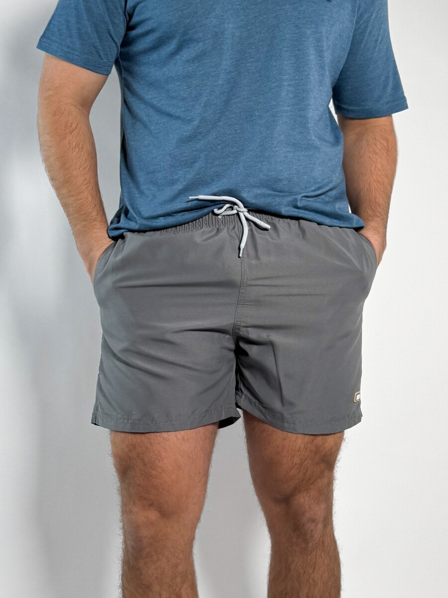 Short de baño liso Salvo - Gris 