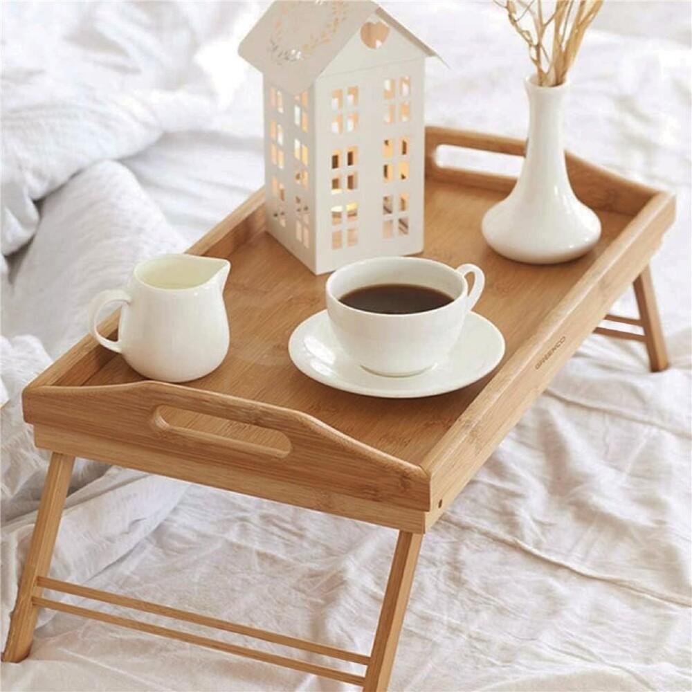 Bandeja de cama plegable - Madera maciza Bandeja de cama plegable - Madera maciza