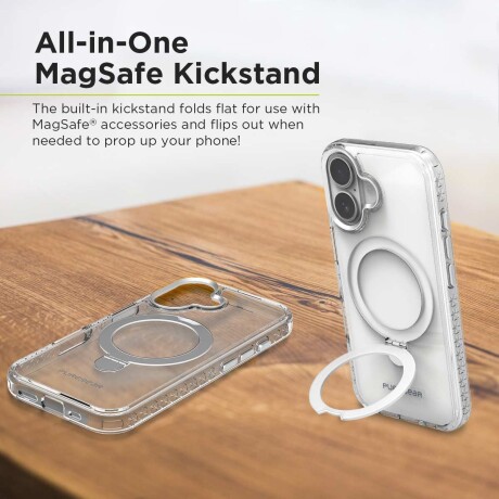 Protector Slim shell PureGear Iphone 16 gris V01