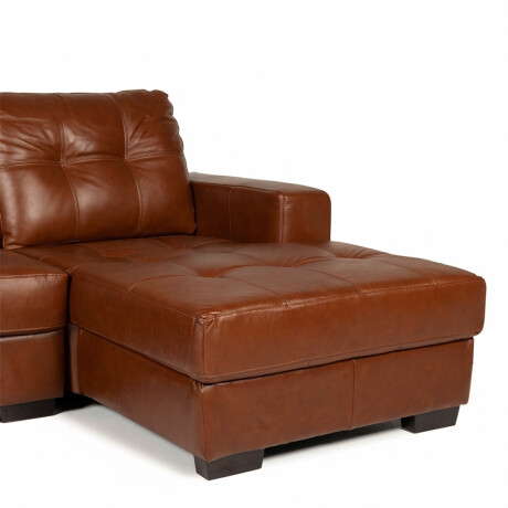 Rinconera Fargo - Cuero Básico - Chaise Derecho 457 (Brandy)