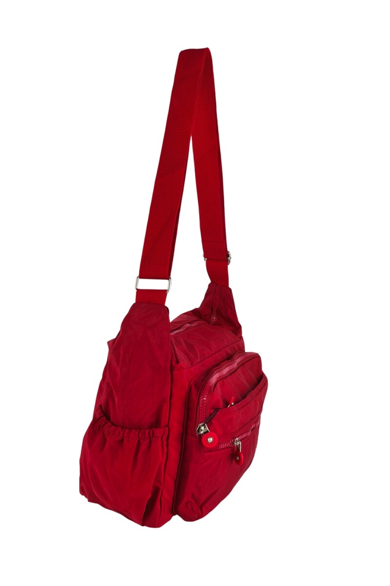 Morral con bolsillos Rojo