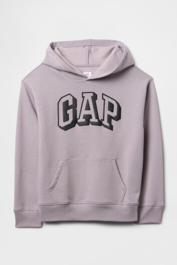 Buzo Canguro Logo Gap Niño Minimal Grey 906