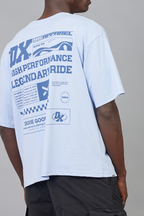 T-SHIRT MANABI DIXIE Celeste