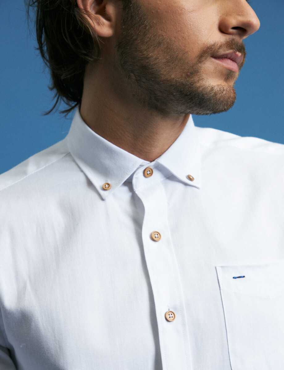 012487 CAMISA HARRINGTON LABEL Blanco