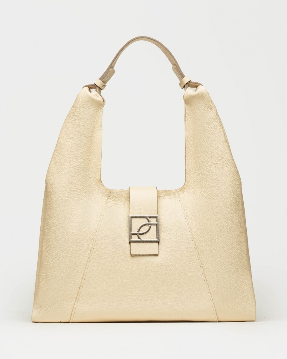 Bolso Signature en cuero graneado - Natural 