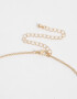 Cadena Corta con Dije Flores Collar Corto Con Flores - Dorado