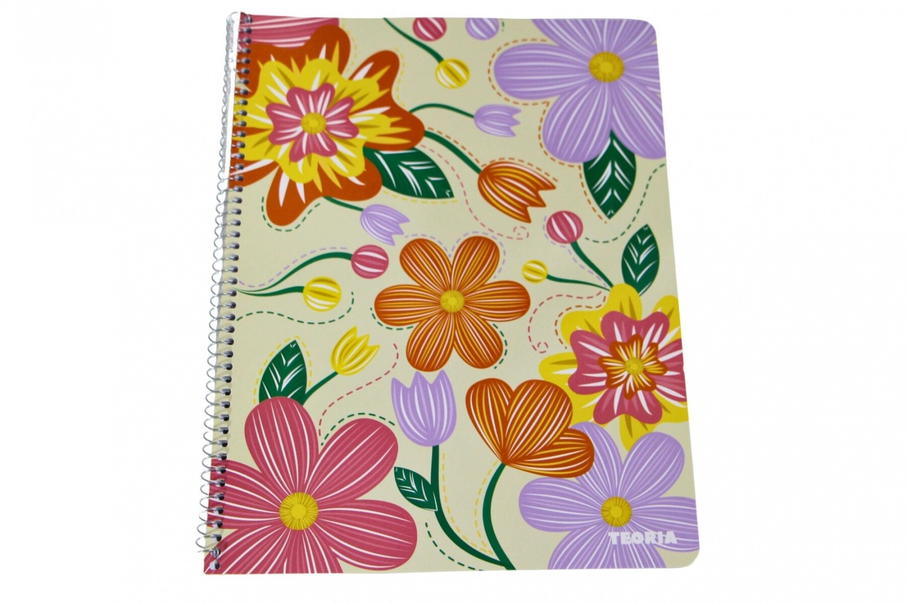 CUADERNOLA TEORIA 70 HOJAS RAYADA - TAPA FLORES 