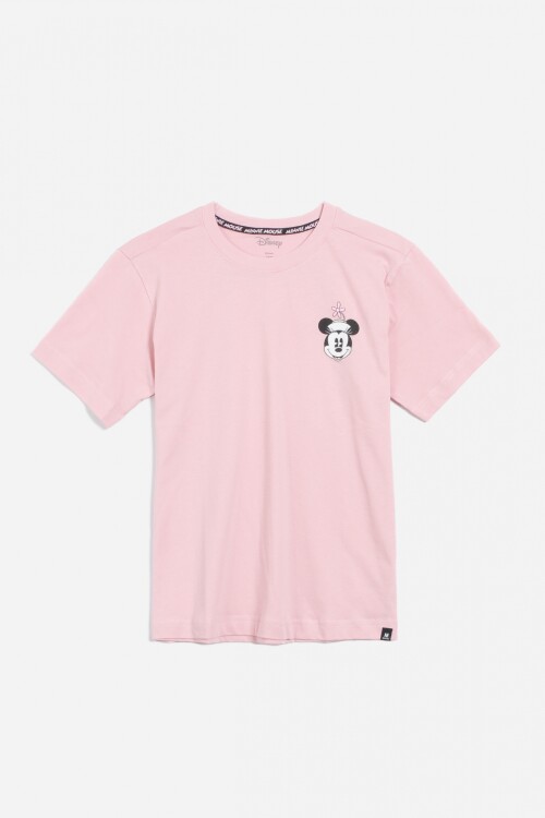 Remera Minnie mujer Rosa Palido