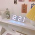 Reloj Digital Mesa Pared Luz Led Moderno Despertador Usb Variante Color Blanco