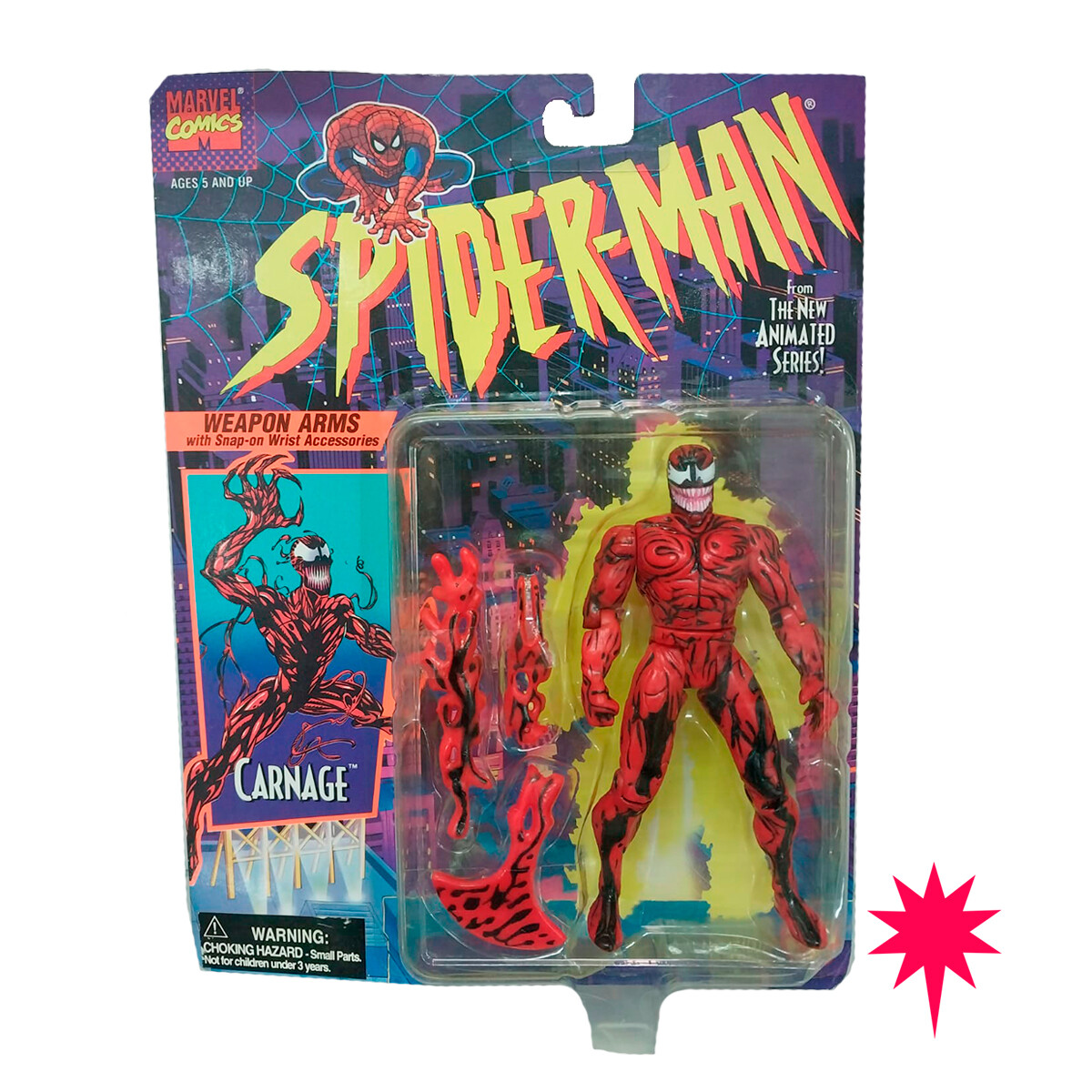 SPIDERMAN ANIMATED SERIES CARNAGE WEAPON ARMS 1994 