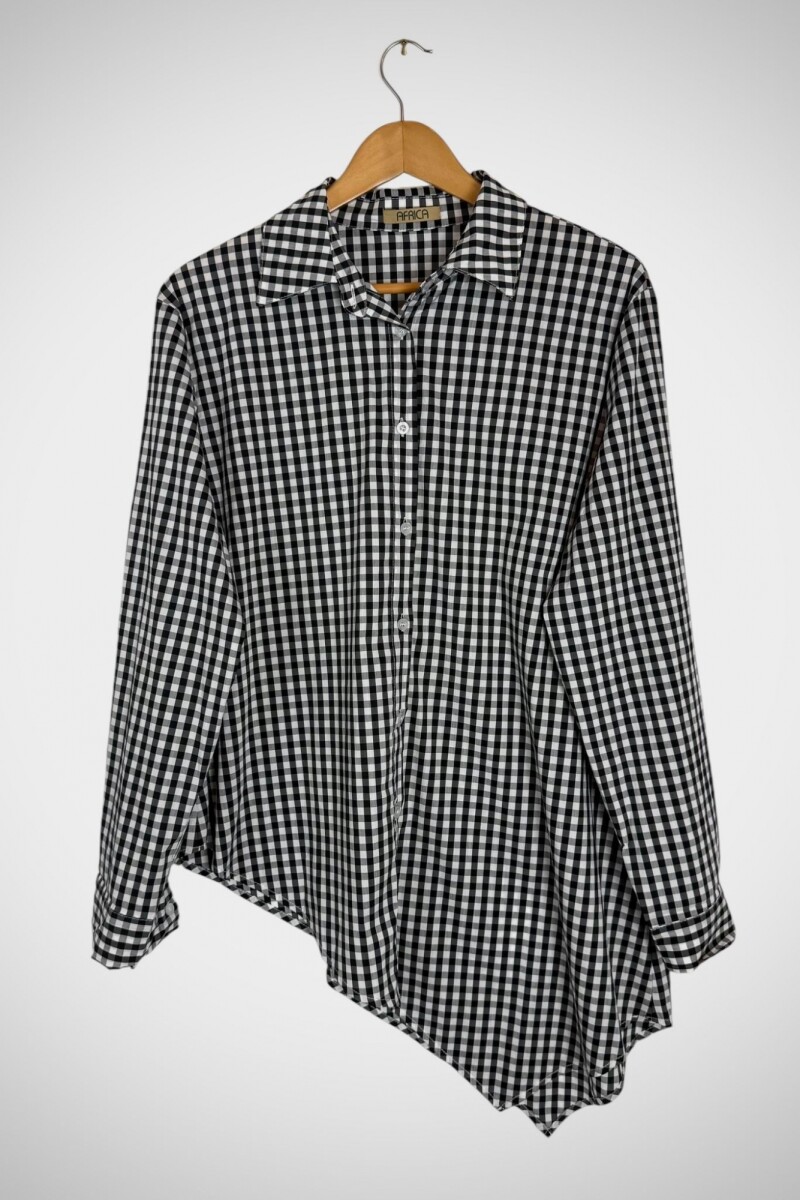 CAMISA C/ALGODON VILD BLANCO/NEGRO 
