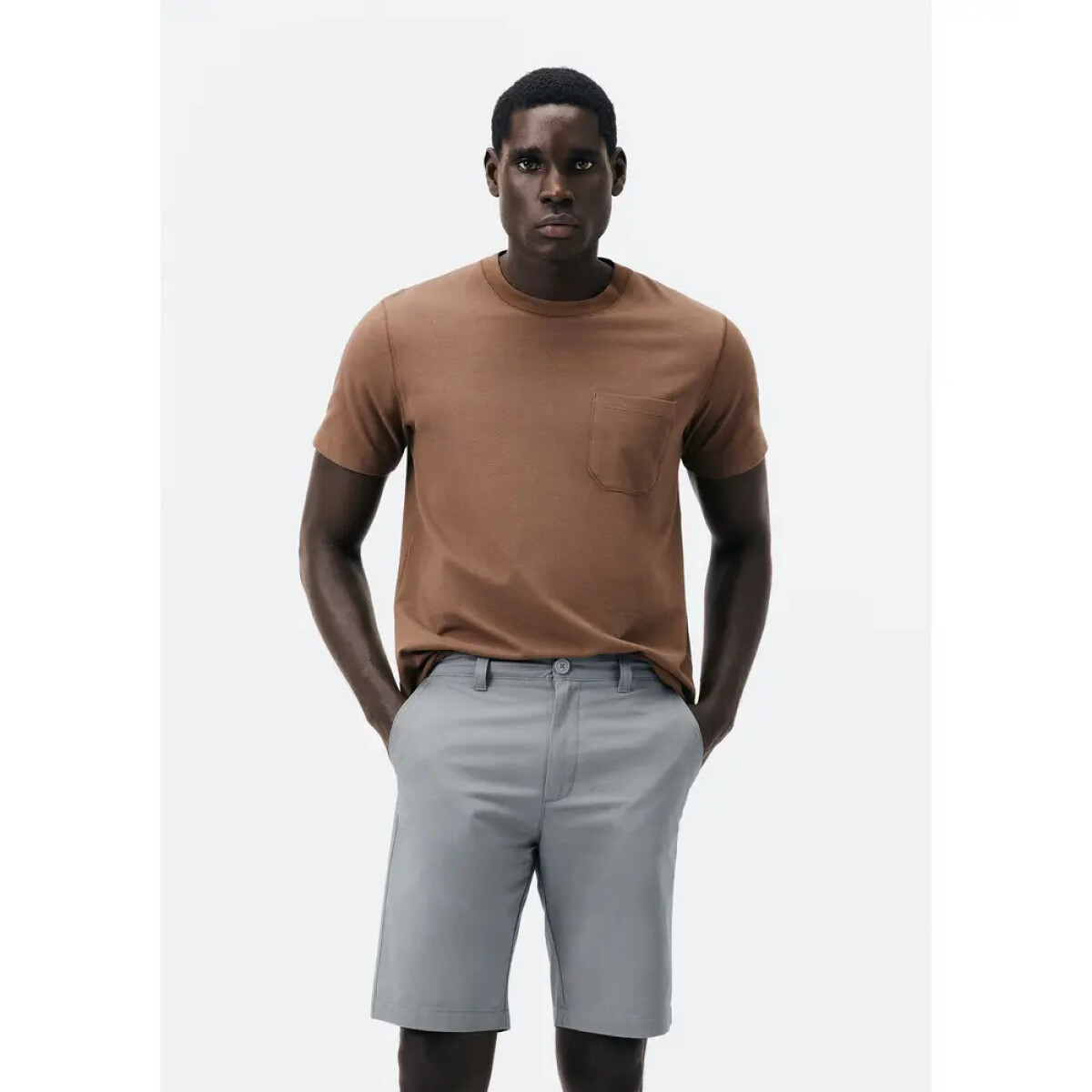 BERMUDA MASC - CINZA MEDIO 