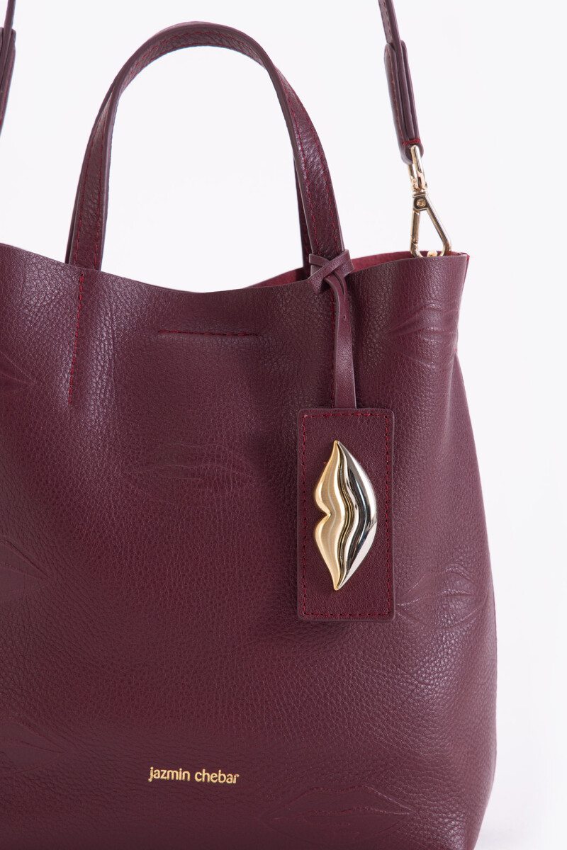 TOTE KISSES SMALL Bordo