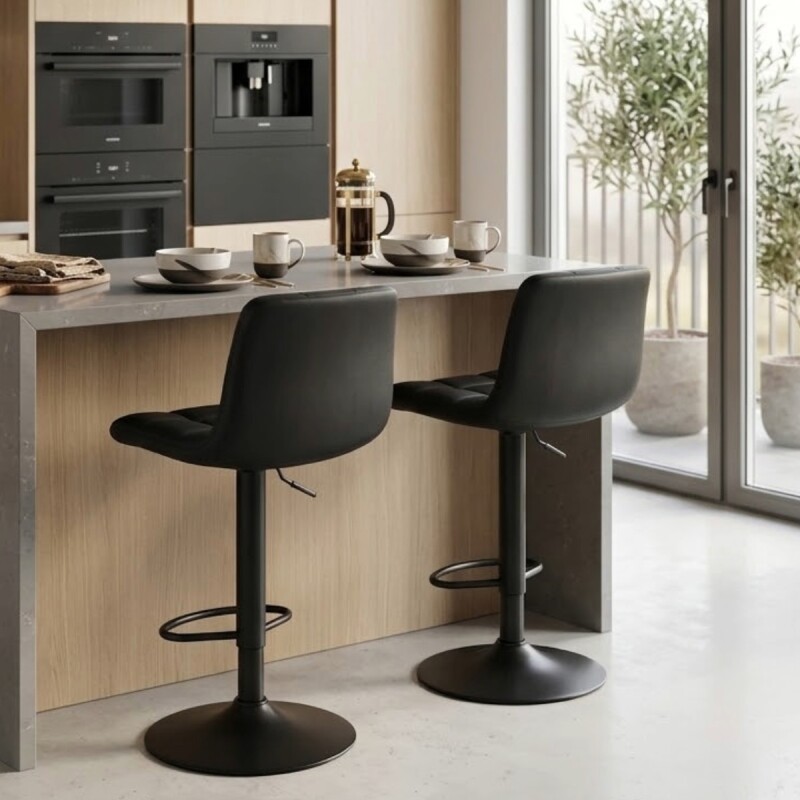SILLA BAR AJUSTABLE NEGRO 41X110CM Unica