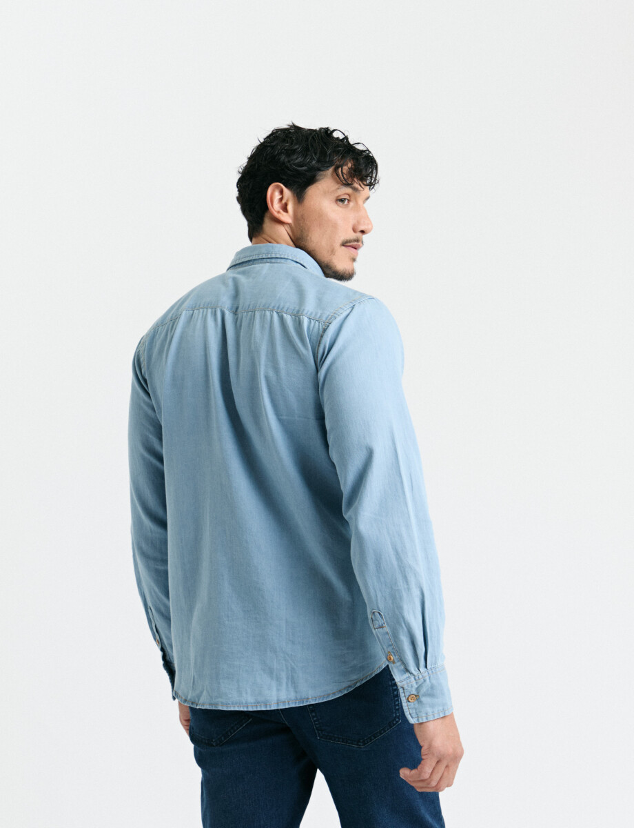 012468 CAMISA TIPO JEAN HARRY Celeste