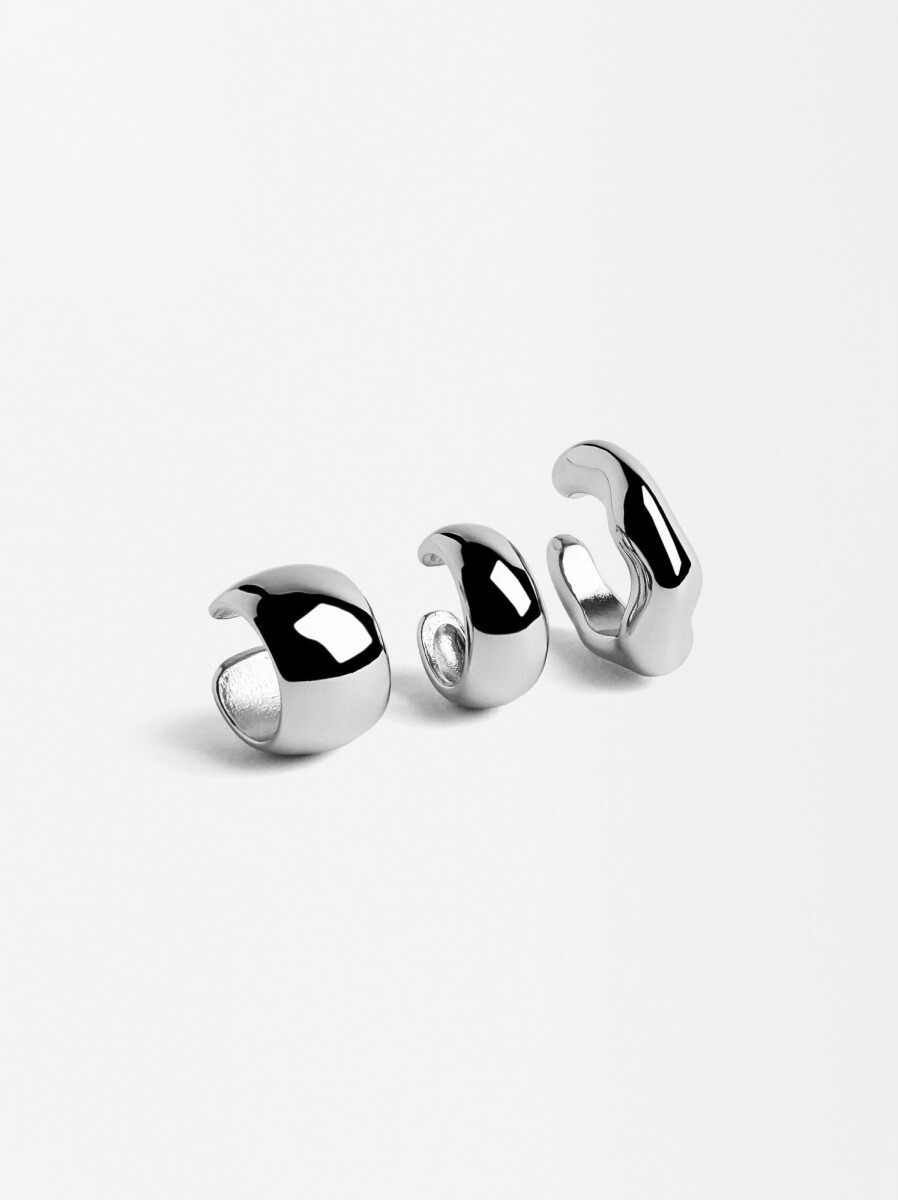 Conjunto De Earcuffs - plateado 
