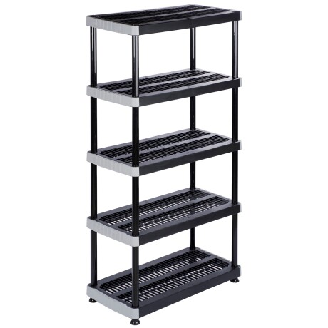 Estantería plástica ventilada Rimax 18" con 5 estantes Negro