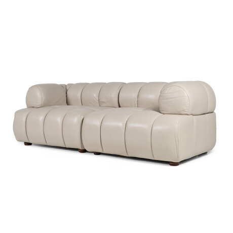 Sofá Eros - Cuero Básico - 3 cuerpos 519 (Beige)
