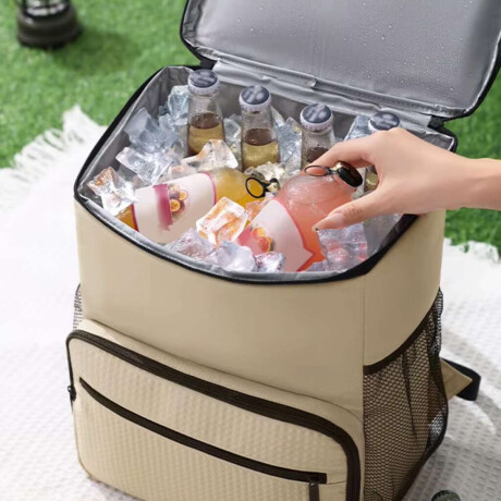 Mochila térmica para picnic o playa – 29x18x37cm Beige