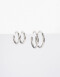 Aros Argollas Set Metal Set De Argollas De Acero - Plateado