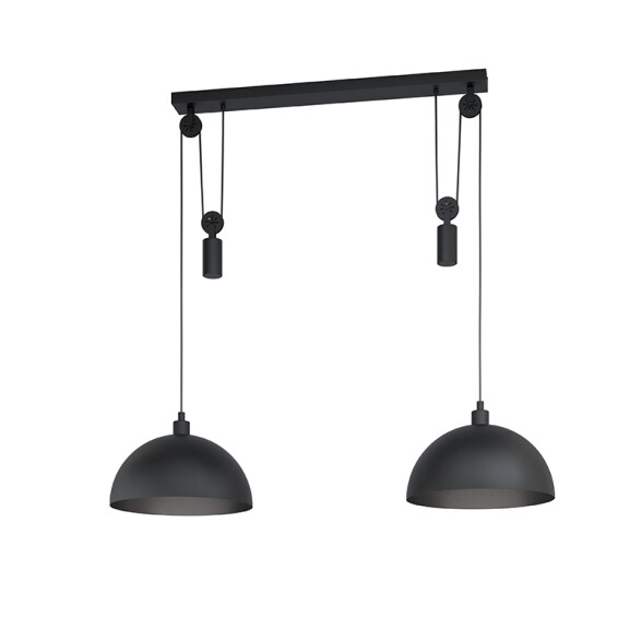 Lámpara colgante campanas acero negro WINKWORTH1 EG2224