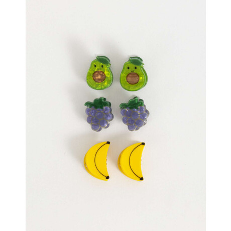 Set De Mini Broches Infantiles Combinacion Tricolor