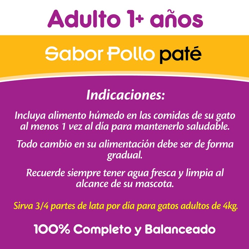 WHISKAS PATE LATA ALIMENTO HUMEDO POLLO 340 GRS